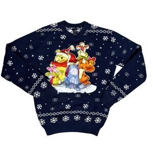 Disney Winnie the Pooh Christmas Sweater Snowflake Knit – Size S/M